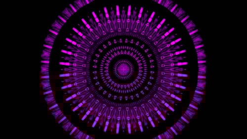 Hypnotic Purple Geometric Tunnel Loop Background