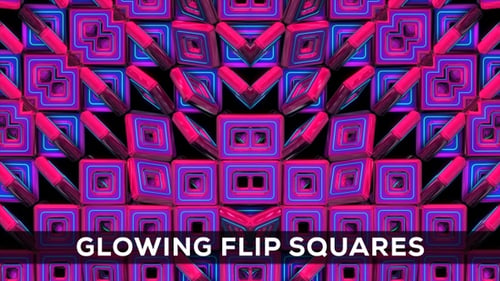 Glühende Flip-Quadrate