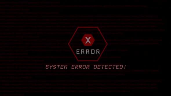 System Error Security, Hacking Alert, Cyber Crime Attack Computer Error ...
