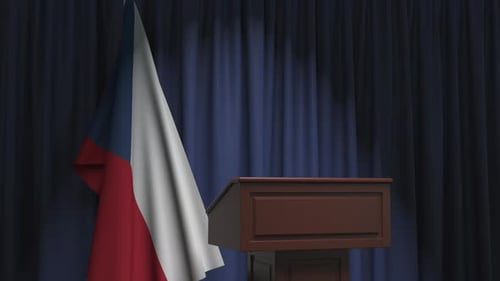 Animated Flag and Podium for Broadcast Presentations