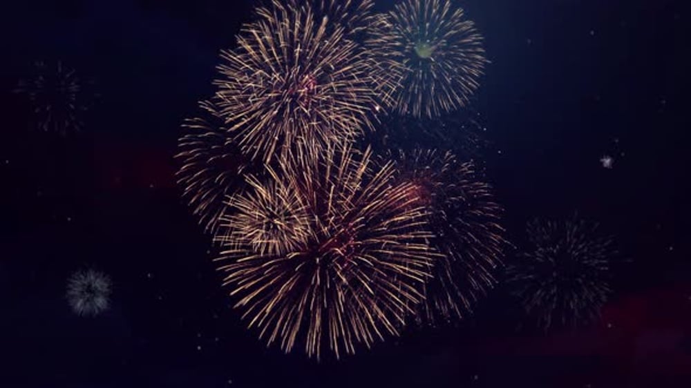 Colorful Multiple Shape Firecrackers Fireworks Explosion Display Sky ...