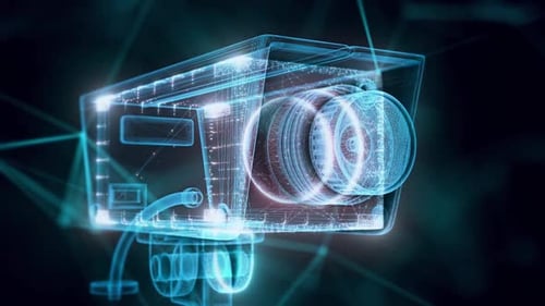 Security Camera Hologram Close Up Hd
