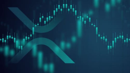 Animated XRP Cryptocurrency Candlestick Chart with Market Data