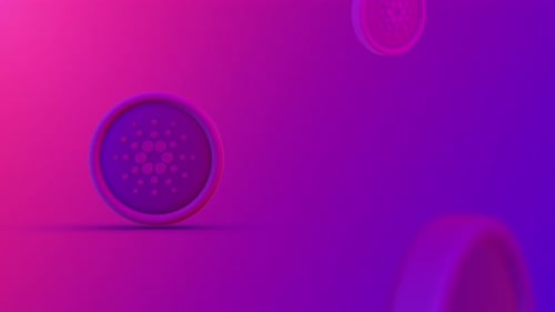 Cardano Cryptocurrency Coin Background Loop