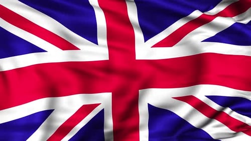 Seamless Waving Union Jack Flag Animation