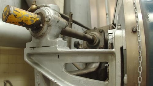 Close up of Vintage Machine Moving