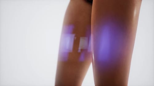 Futuristic Cyborg Female Body Revealing Internal Mechanical Structure