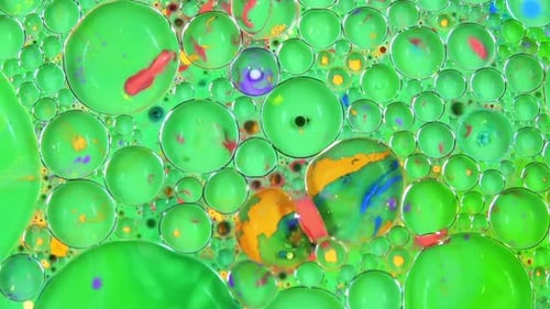 Abstract Colorful Invert Paint Bubbles Galactic Exploding Texture