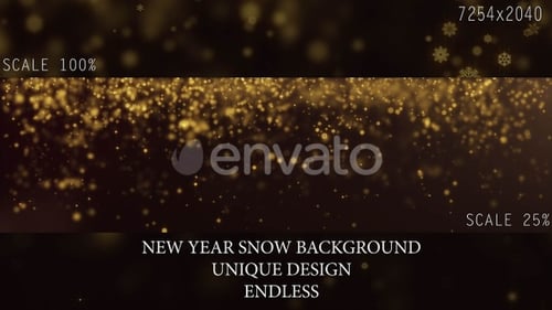 Elegant Gold Snow On Red