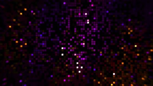 Shimmering Digital Pixel Grid Animated Background Loop