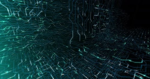 4K seamless loop of printed circuit board (PCB) in motion.