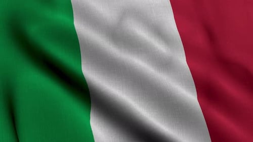 Waving Italian Flag Background Animation