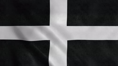 Waving Cornish Flag Motion Background