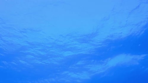 Eau de mer bleue sous-marine
