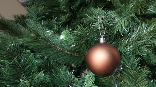 Christmas Tree with Bronze Ornament