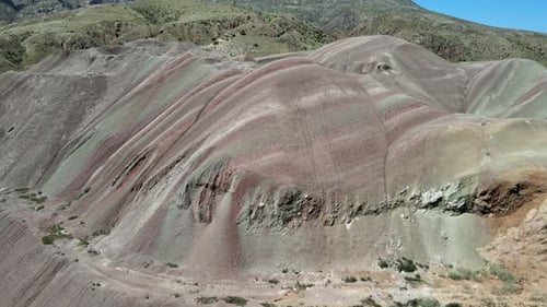 aerial view rainbow hills drone
