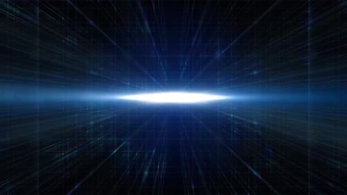 Futuristic Digital Grid Light Burst Technology Background