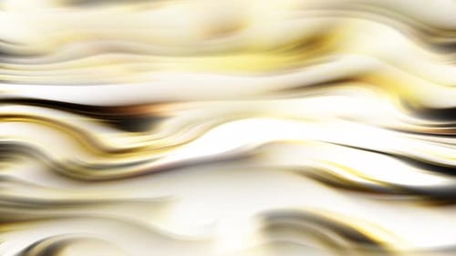 Golden White Abstract Fluid Waves Seamless Loop Background