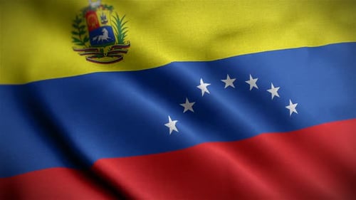 Realistic Waving Venezuela National Flag Animation