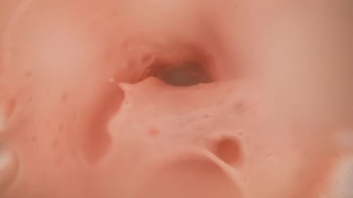 Close-Up of Swirling Smoothie Being Blended