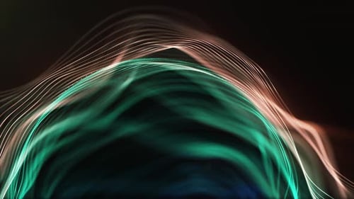 Dynamic Abstract Particle Waves Background Animation Loop