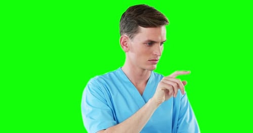 Man using digital screen