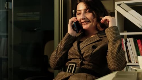 Business Telephone Woman Office Style