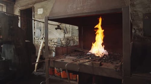 Forge Fire in Blacksmith Workshop