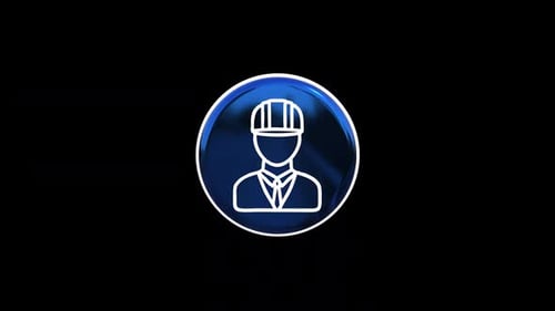 3D Rotating Corporate Worker Icon Animation