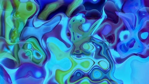 Blue Green Colorful Bubble Marble Liquid Background Animation