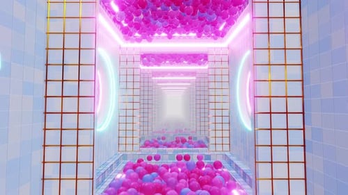 In The Room Color With Geometric Tunnel 04 4K