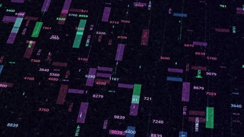 Futuristic Digital Data Stream Background Animation