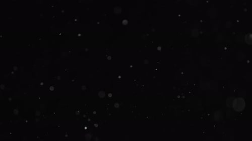 Floating Particles on Black Background