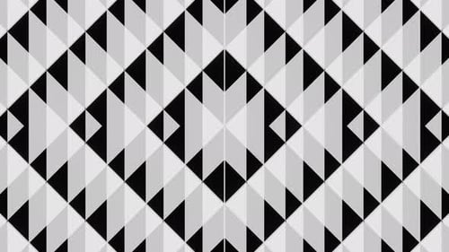 Dynamic Black and White Abstract Geometric Pattern Loop