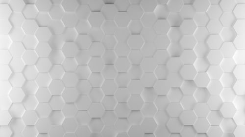 White Geometric Hexagonal Panel Wall Moving Background