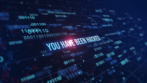 You Have Been Hacked Digital Binary Code Background