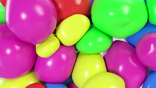 Abstract Multicolored Squishy Balls