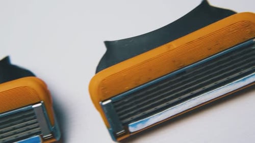 Close Up of New Razor Cartridges