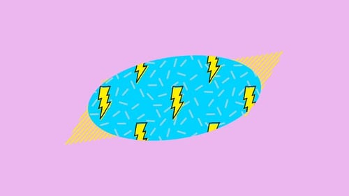 Vector icon of thunderstorm 4k
