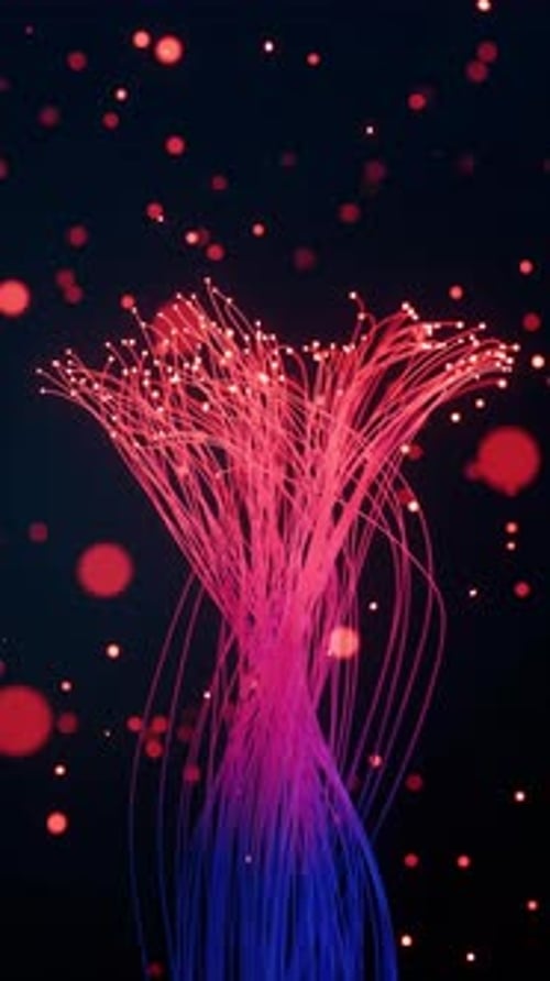 Partículas y líneas brillantes