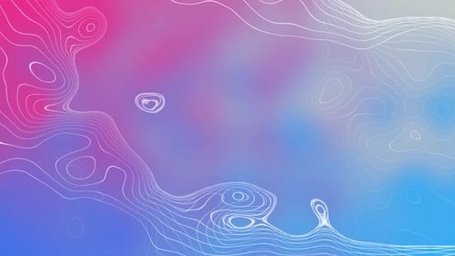 Fluid Wavy Contour Lines Abstract Animated Background