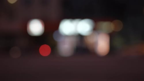 Blurred City Traffic on City Street