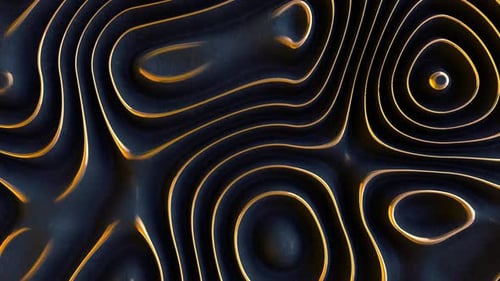 Abstract Displaced Dark Gold Style Looped Animation