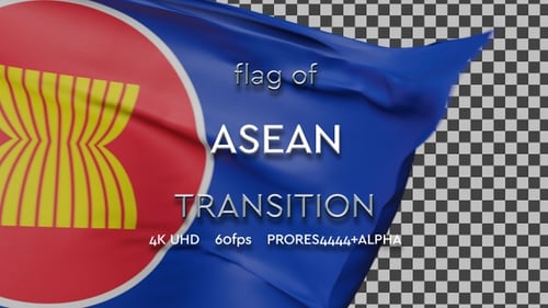 Bandera de transición de la ASEAN | UHD | 60 fps