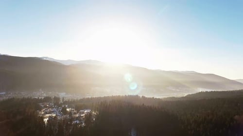 Winter Sunrise Over Mountain City
