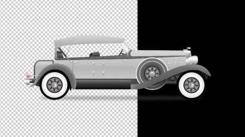 Animated Vintage Classic Car for Transportation Projects