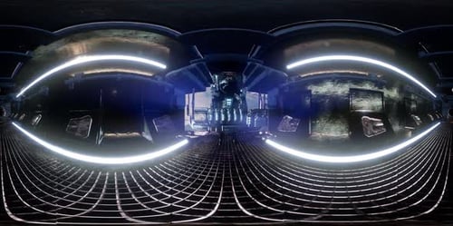 International Space Station Orbiting Earth in Virtual Reality