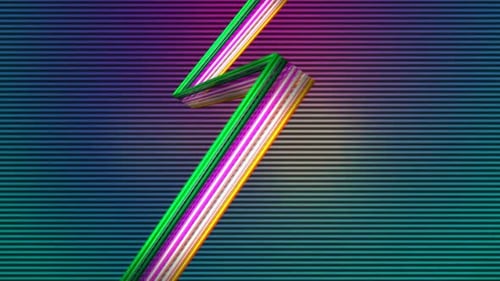 Elegant colorful lines against lined background