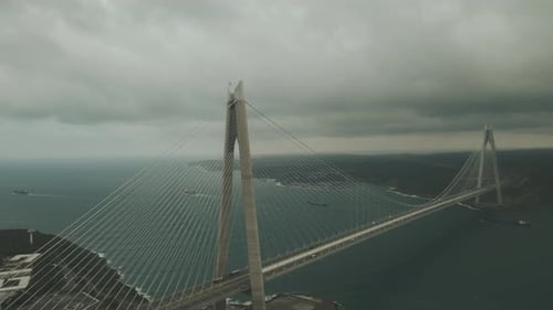 türkei istanbul yavuz sultan selim bridge luftaufnahme