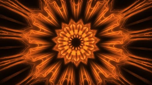 Abstract Geometric Glowing Kaleidoscope Background Loop
